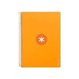 Cuaderno espiral liderpapel a4 micro antartik tapa dura 80h 100gr cuadro 5mm sin banda4 taladros color mostaza