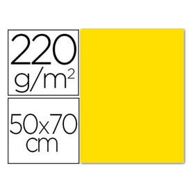 Cartulina lisa/rugosa 2 texturas 50x70 cm 220g/m2 amarillo