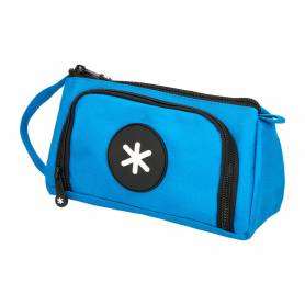 Bolso escolar portatodo antartik con bolsillo delantero desplegable color azul 110x85x200 mm