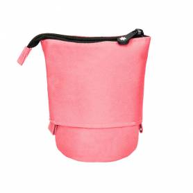 Bolso escolar portatodo antartik cubilete color coral 190x60x80 mm