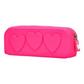 Bolso escolar portatodo liderpapel silicona corazones colores surtidos intensos