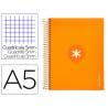 KH13 - Cuaderno espiral liderpapel a5 micro antartik tapa forrada120h 100 gr cuadro 5mm 5 banda6 taladros color mostaza