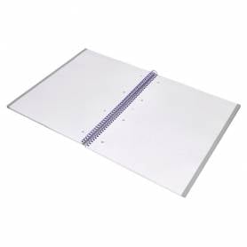 Cuaderno espiral liderpapel a4 micro antartik tapa forrada80h 90 gr rayado puntos 1 banda 4 taladros rosa