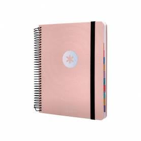 Agenda escolar antartik año 24 - 25 curso colección minimal pink día página a5