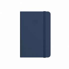 Cuaderno con gomilla antartik notes tapa dura a5 hojas puntos azul marino 100 hojas 80 gr fsc