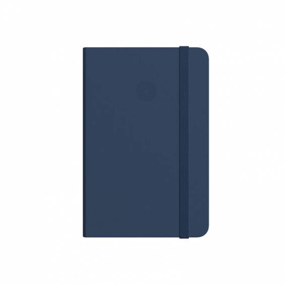 Cuaderno con gomilla antartik notes tapa dura a5 hojas cuadricula azul marino 100 hojas 80 gr fsc