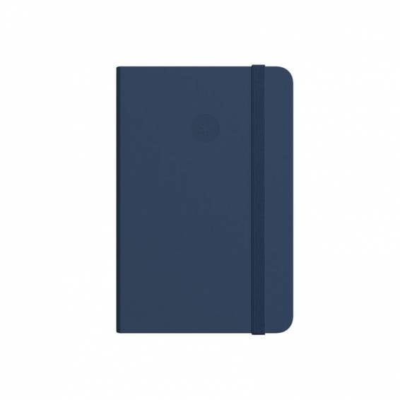 Cuaderno con gomilla antartik notes tapa dura a6 hojas cuadricula azul marino 100 hojas 80 gr fsc