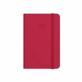 Cuaderno con gomilla antartik notes tapa dura a4 hojas rayas rojo 100 hojas 80 gr fsc