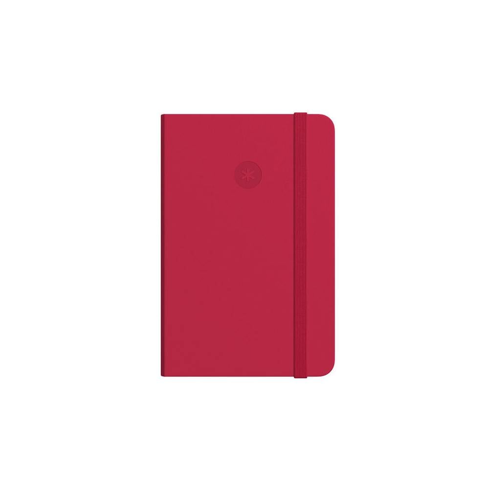 Cuaderno con gomilla antartik notes tapa dura a5 hojas rayas rojo 100 hojas 80 gr fsc