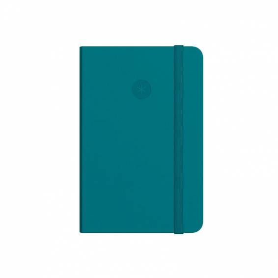 Cuaderno con gomilla antartik notes tapa dura a5 hojas lisas verde aguamarina 100 hojas 80 gr fsc