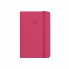 Cuaderno con gomilla antartik notes tapa dura a6 hojas rayas burdeos 100 hojas 80 gr fsc