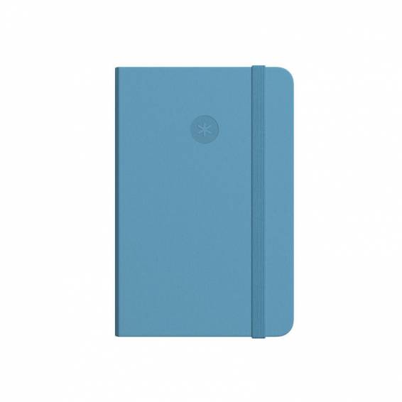 Cuaderno con gomilla antartik notes tapa dura a4 hojas lisas azul claro 100 hojas 80 gr fsc