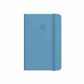 Cuaderno con gomilla antartik notes tapa dura a5 hojas puntos azul claro 100 hojas 80 gr fsc