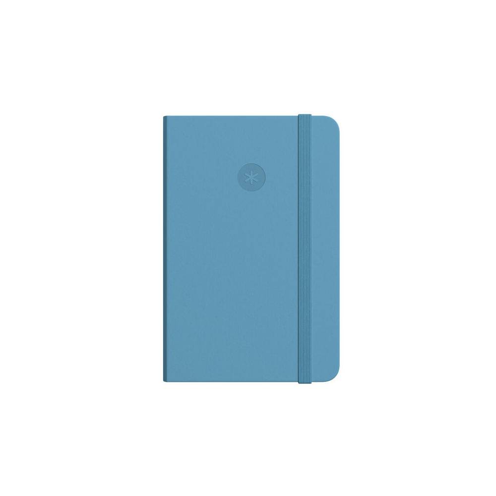 Cuaderno con gomilla antartik notes tapa dura a5 hojas cuadricula azul claro 100 hojas 80 gr fsc