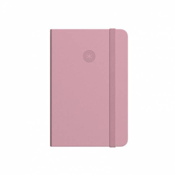 Cuaderno con gomilla antartik notes tapa dura a4 hojas lisas rosa pastel 100 hojas 80 gr fsc