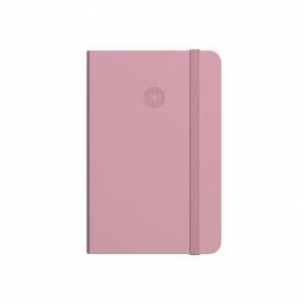 Cuaderno con gomilla antartik notes tapa dura a7 hojas lisas rosa pastel 80 hojas 80 gr fsc