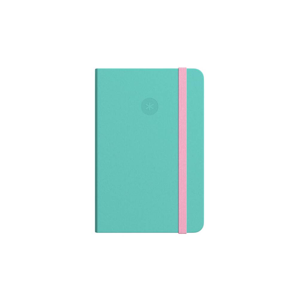 Cuaderno con gomilla antartik notes tapa dura a4 hojas rayas rosa y turquesa 100 hojas 80 gr fsc
