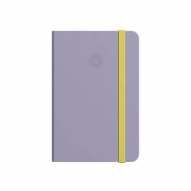 Cuaderno con gomilla antartik notes tapa dura a4 hojas lisas morado y amarillo 100 hojas 80 gr fsc