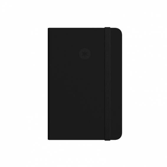 Cuaderno con gomilla antartik notes tapa blanda a5 hojas lisas negro 80 hojas 80 gr fsc