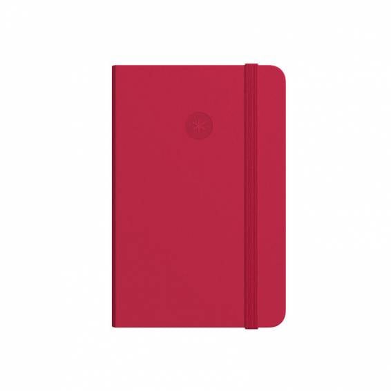 Cuaderno con gomilla antartik notes tapa blanda a5 hojas lisas rojo 80 hojas 80 gr fsc