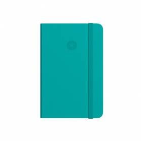 Cuaderno con gomilla antartik notes tapa blanda a5 hojas cuadricula turquesa 80 hojas 80 gr fsc