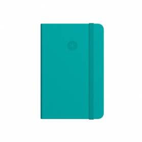 Cuaderno con gomilla antartik notes tapa blanda a6 cuadricula turquesa 100 hojas 80 gr fsc