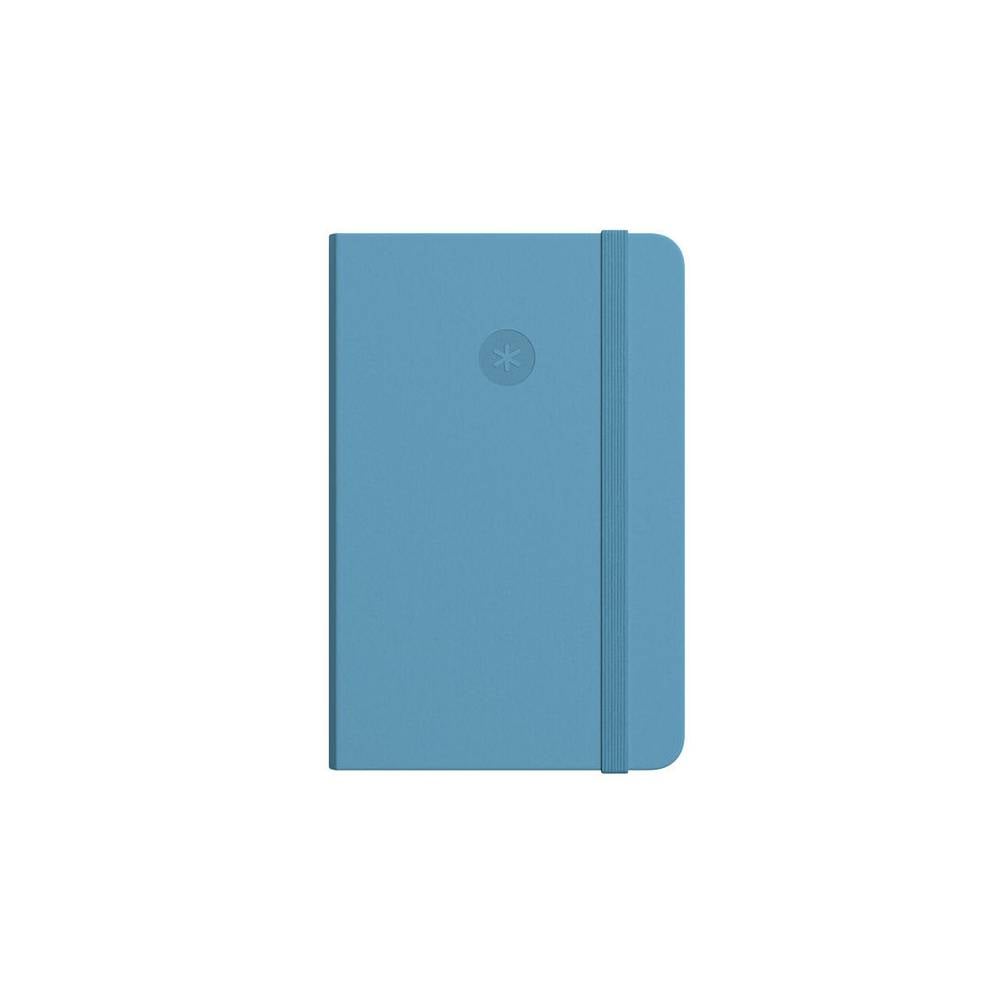 Cuaderno con gomilla antartik notes tapa blanda a5 hojas puntos azul claro 80 hojas 80 gr fsc