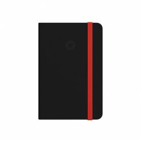 Cuaderno con gomilla antartik notes tapa blanda a6 hojas lisas negro y rojo 100 hojas 80 gr fsc