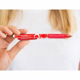 Boligrafo q-connect retractil borrable 0,7 mm color rojo