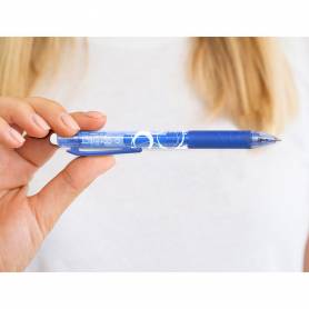 Boligrafo q-connect retractil borrable 0,7 mm color azul