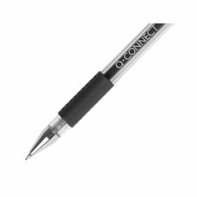 Boligrafo q-connect tinta gel negro 0,7 mm sujecion de caucho