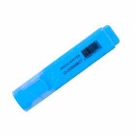 Rotulador q-connect fluorescente azul punta biselada