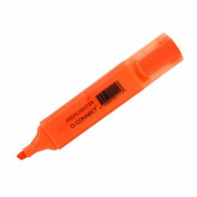 Rotulador q-connect fluorescente naranja punta biselada