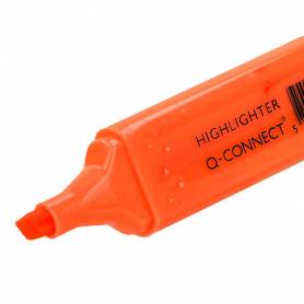 Rotulador q-connect fluorescente naranja punta biselada