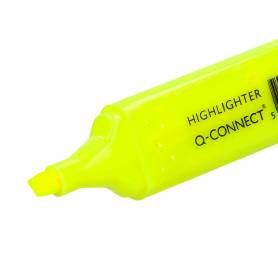 Rotulador q-connect fluorescente amarillo punta biselada