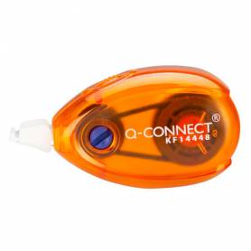 Corrector q-connect cinta blanco 5 mm x 6 mt blister 2 unidades azul y naranja