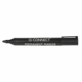 Rotulador q-connect marcador permanente negro punta redonda 3 mm