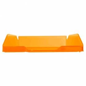 Bandeja sobremesa plastico q-connect naranja transparente240x70x340 mm