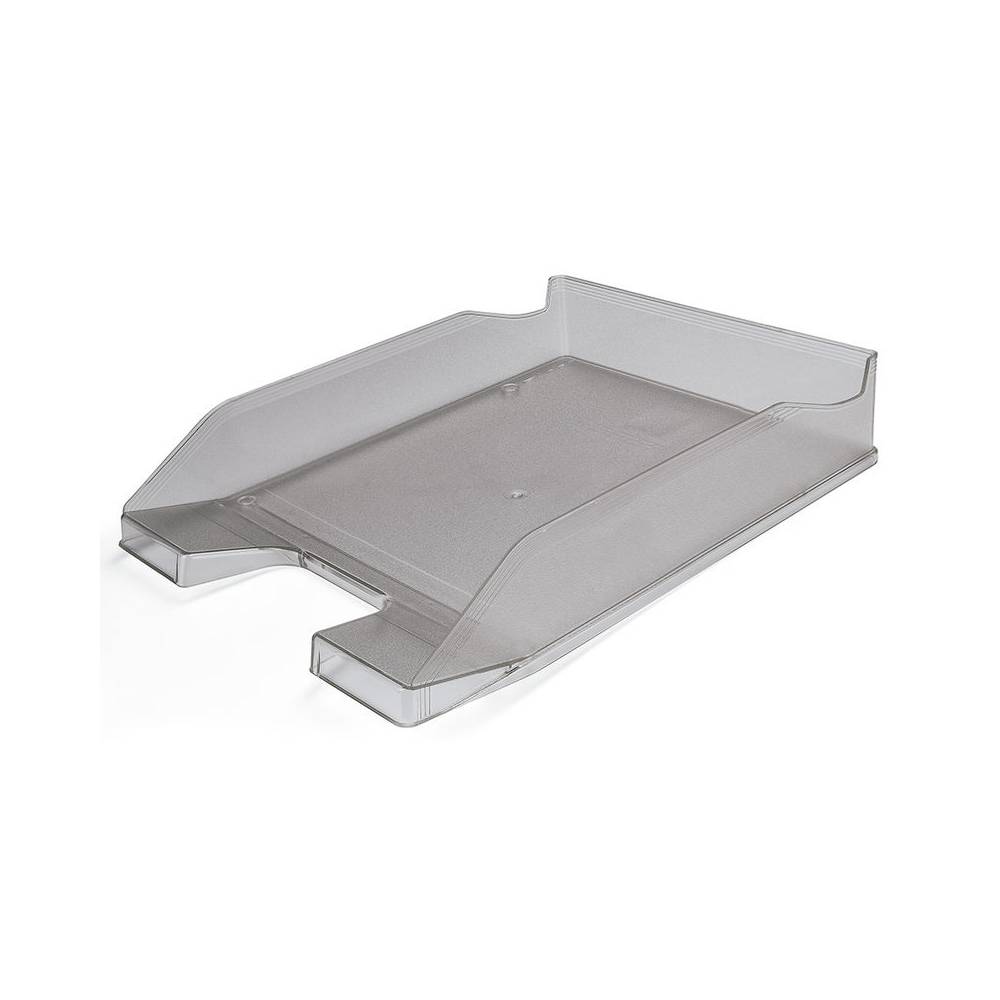 Bandeja sobremesa plastico q-connect gris oscuro transparente 240x70x340 mm