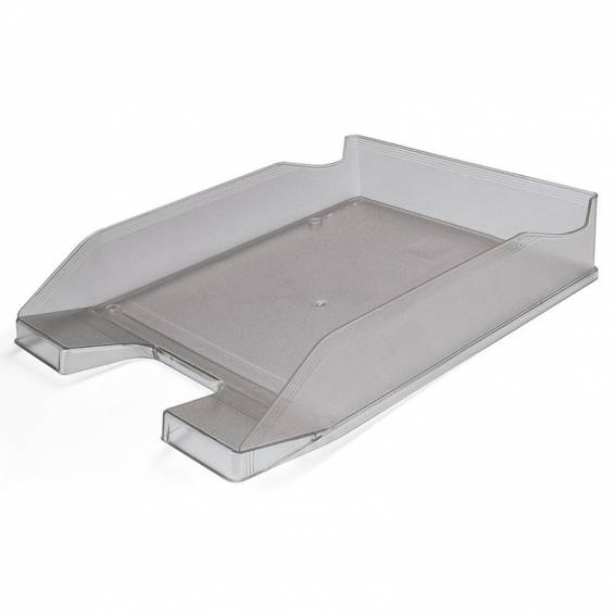 Bandeja sobremesa plastico q-connect gris oscuro transparente 240x70x340 mm