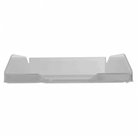 Bandeja sobremesa plastico q-connect gris oscuro transparente 240x70x340 mm