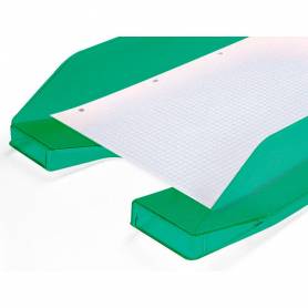 Bandeja sobremesa plastico q-connect verde transparente 240x70x340 mm