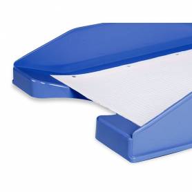 Bandeja sobremesa plastico q-connect azul opaco 240x70x340 mm