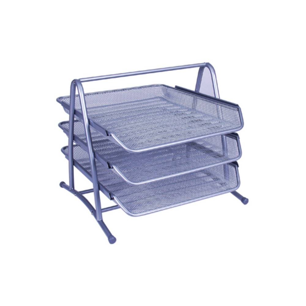 Bandeja sobremesa metalica q-connect kf00822 rejilla plata 3 bandejas movibles 350x278x275 mm