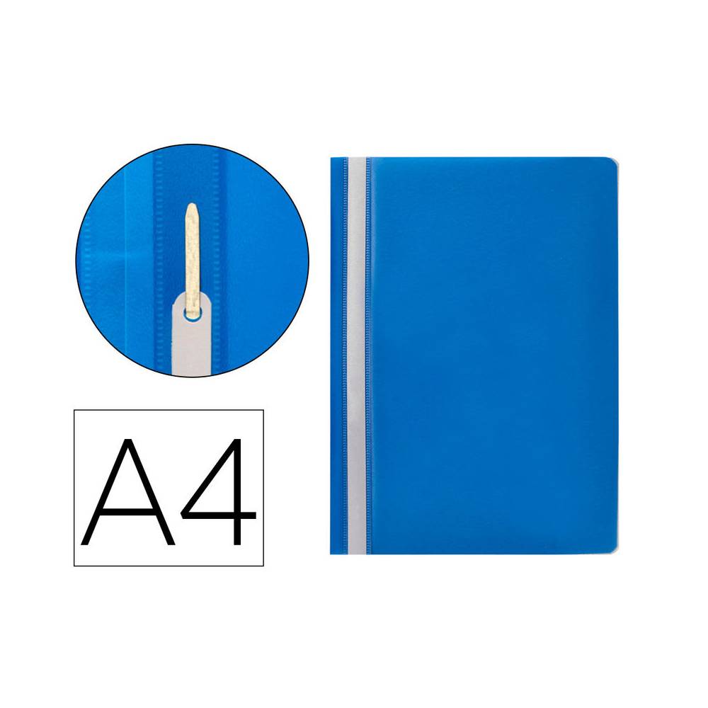 Carpeta dossier fastener plastico q-connect din a4 azul