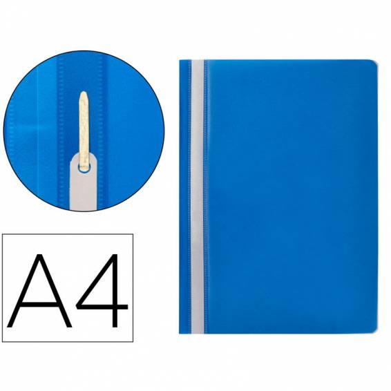 Carpeta dossier fastener plastico q-connect din a4 azul