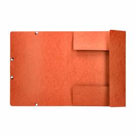 Carpeta q-connect gomas kf02170 carton simil-prespan solapas 320x243 mm naranja