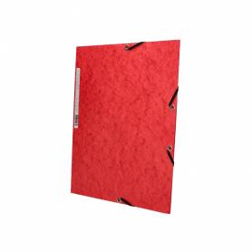 Carpeta q-connect gomas kf02165 carton simil-prespan solapas 320x243 mm roja