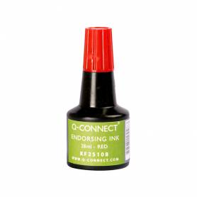 Tinta tampon q-connect rojo bote 28 ml