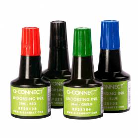 Tinta tampon q-connect rojo bote 28 ml